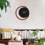Wallity Moon Time Reloj de Pared de Madera y Metal APS117